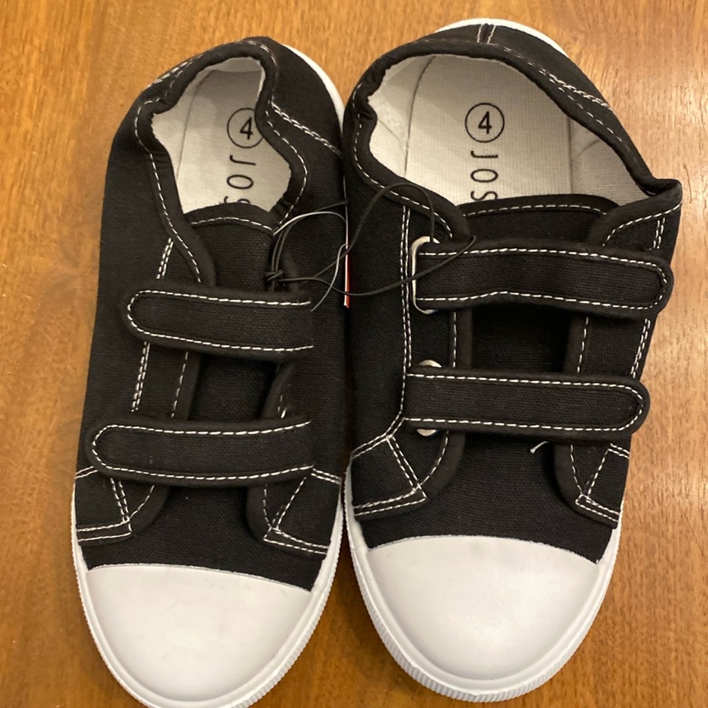 Josiny Black Big Girl Canvas Sneakers‎ with two Straps